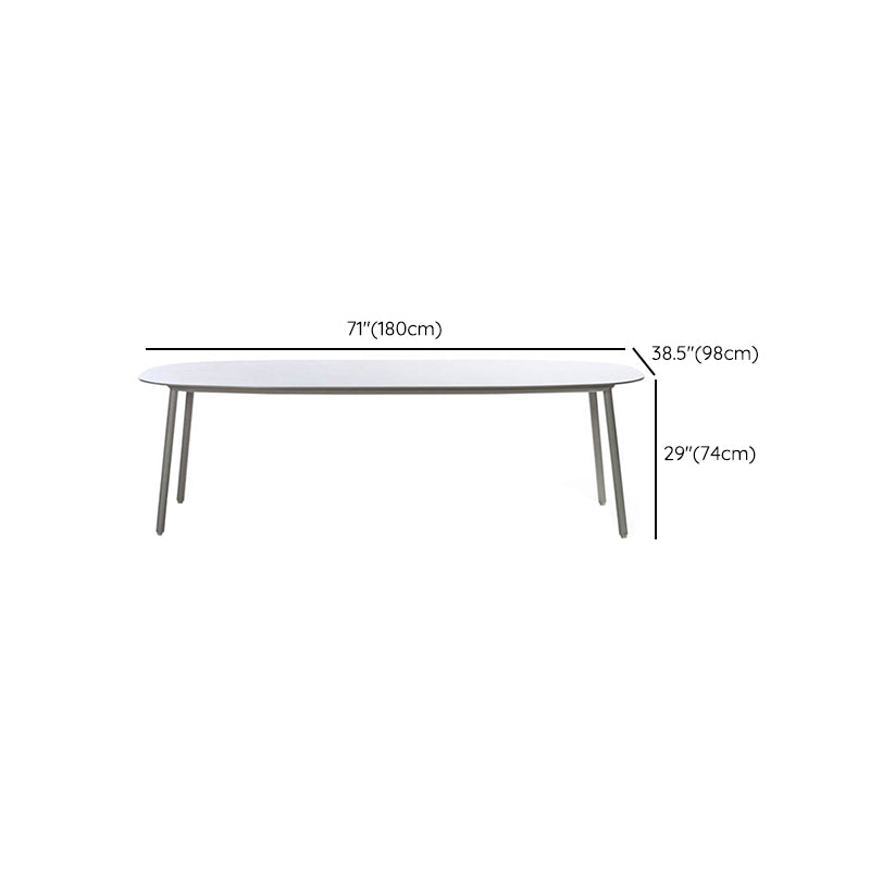 Boho 1/5/7 Pcs Dining Table Set Stone Table with Chairs for Patio