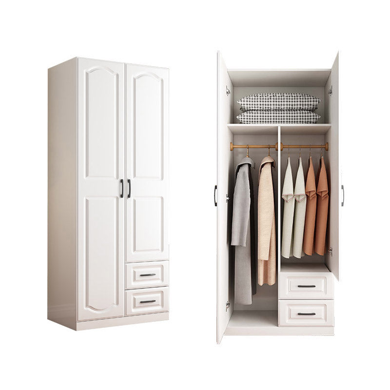 Manufactured Wood Bedroom Armoire White Hanging Clothes Rack