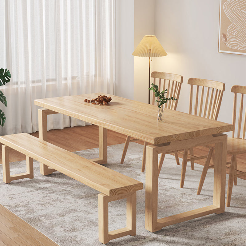 Simplicity Style Dinette Table Solid Wood Rectangle Dinner Table for Home