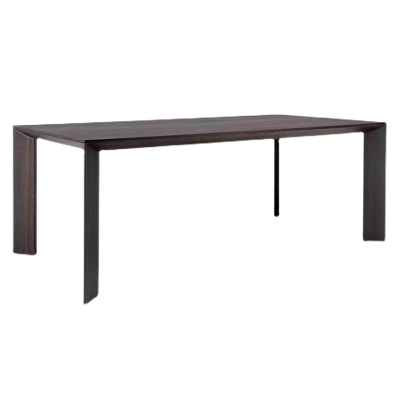 Industrial Dining Room Table Solid Wood Rectangle Dinette Table for Home