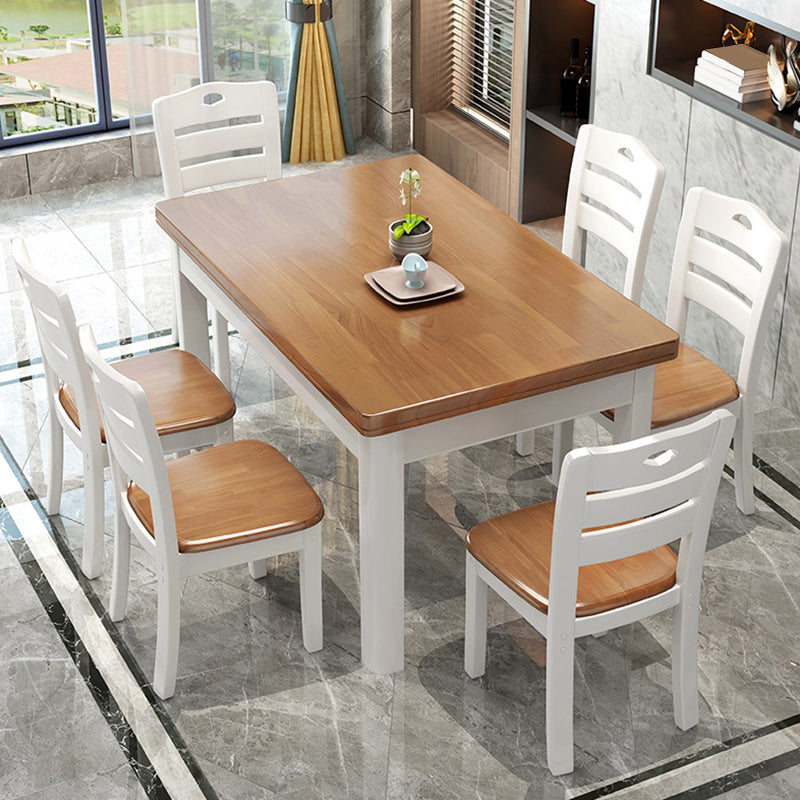 Simplicity Style Dinette Table Solid Wood Rectangle Dinner Table for Dining Room