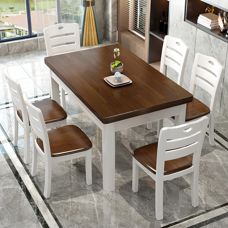 Simplicity Style Dinette Table Solid Wood Rectangle Dinner Table for Dining Room
