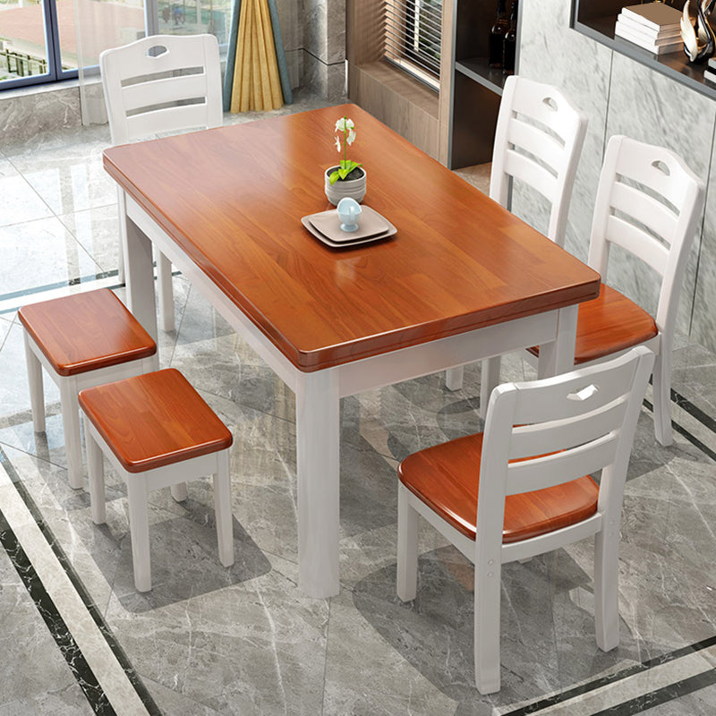 Simplicity Style Dinette Table Solid Wood Rectangle Dinner Table for Dining Room