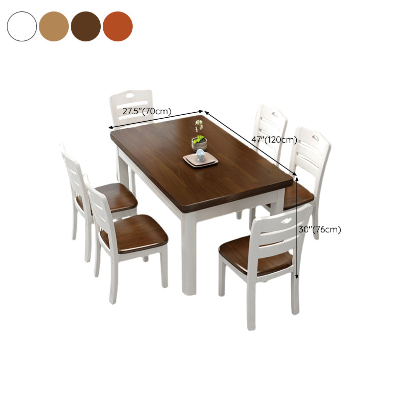 Simplicity Style Dinette Table Solid Wood Rectangle Dinner Table for Dining Room