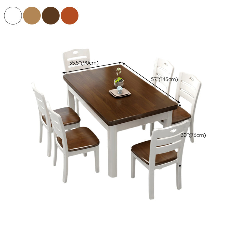 Simplicity Style Dinette Table Solid Wood Rectangle Dinner Table for Dining Room