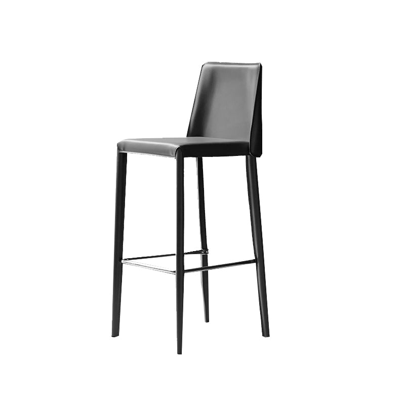 Modern Bar Stool Leather Backrest Counter Stool for Living Room
