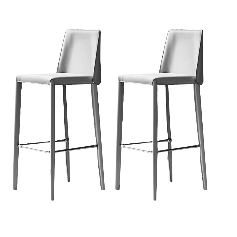 Modern Bar Stool Leather Backrest Counter Stool for Living Room