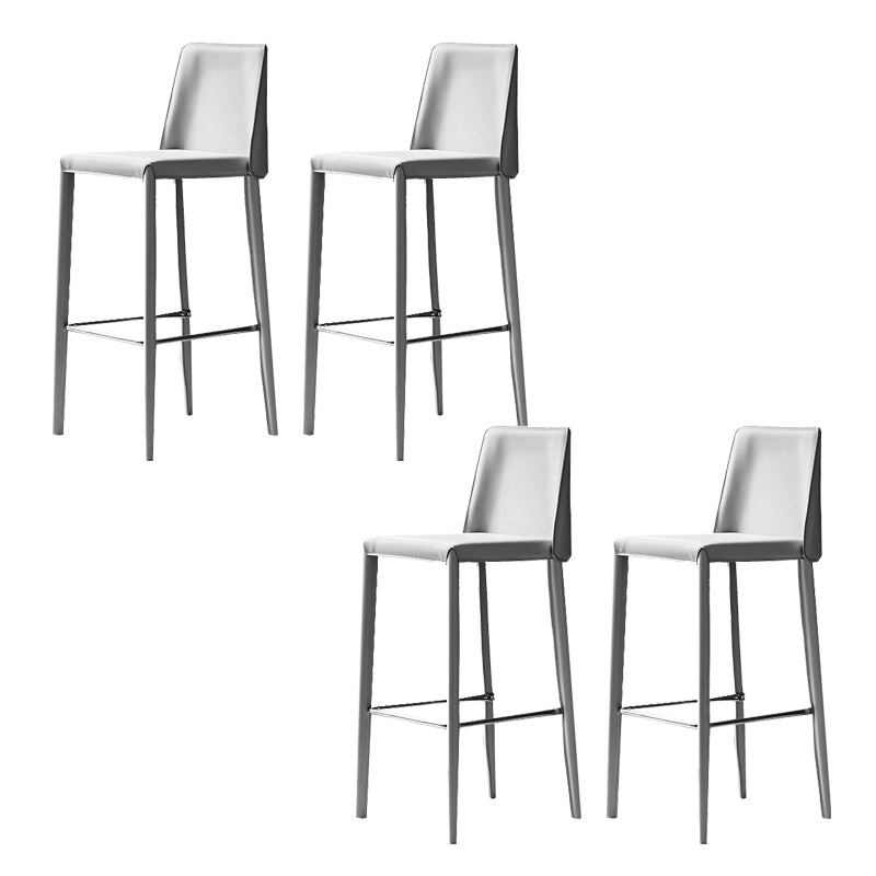 Modern Bar Stool Leather Backrest Counter Stool for Living Room