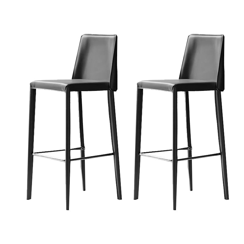 Modern Bar Stool Leather Backrest Counter Stool for Living Room