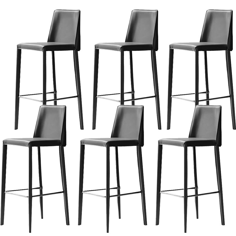 Modern Bar Stool Leather Backrest Counter Stool for Living Room