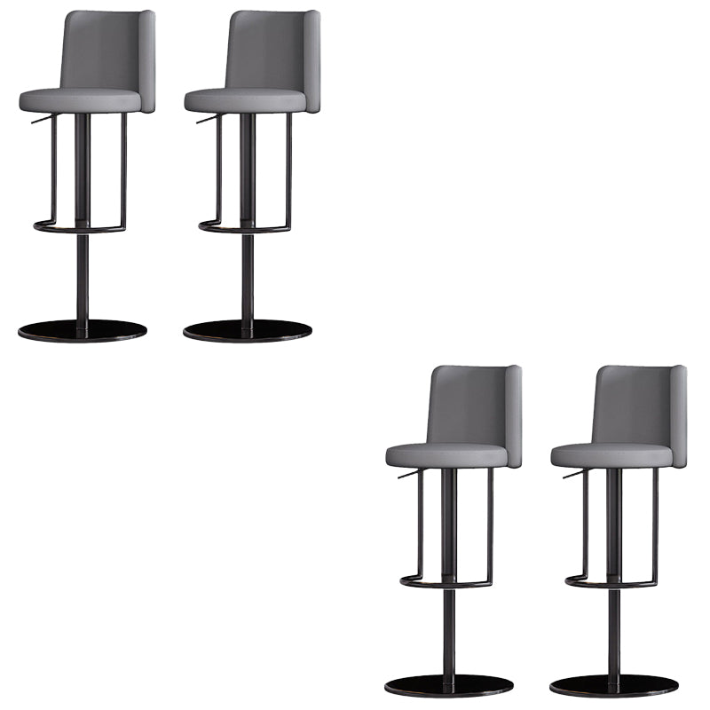 Industrial Style Liftable Bar Stool PU Leather Counter Bar Stool with Metal Legs for Home