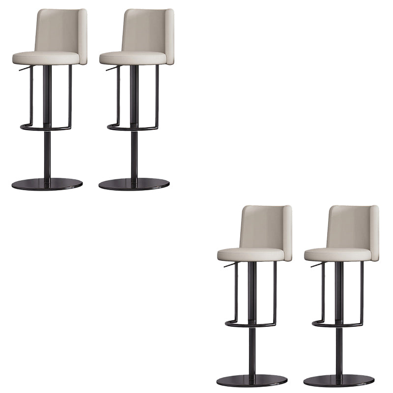Industrial Style Liftable Bar Stool PU Leather Counter Bar Stool with Metal Legs for Home