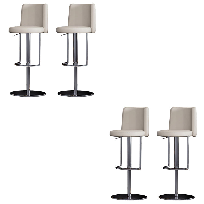 Industrial Style Liftable Bar Stool PU Leather Counter Bar Stool with Metal Legs for Home