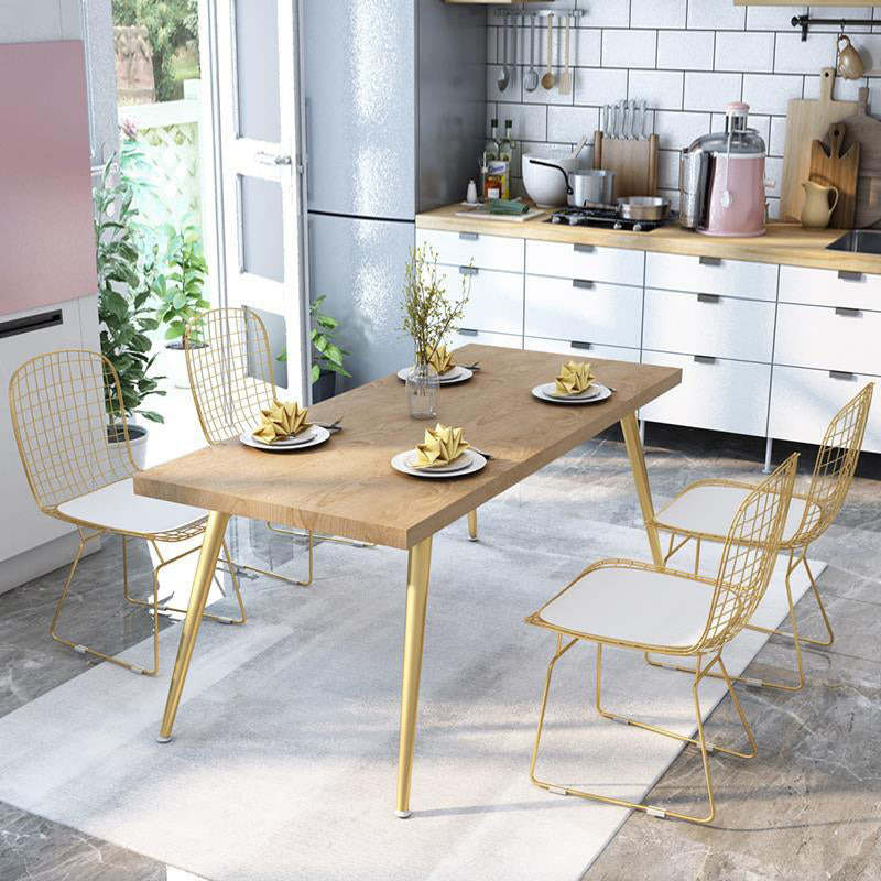 Modern 1/2/5 Pieces Dining Set Rectangle Pine Wood Dining Table for Kitchen