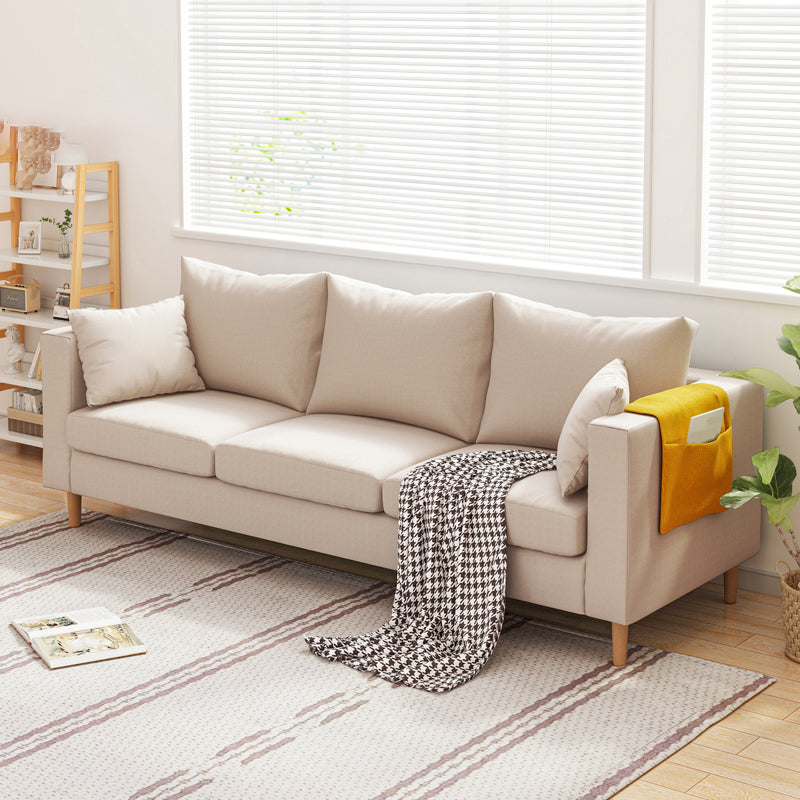 25" Wide Contemporary Sofa Bed Cushions Seating with Pillows