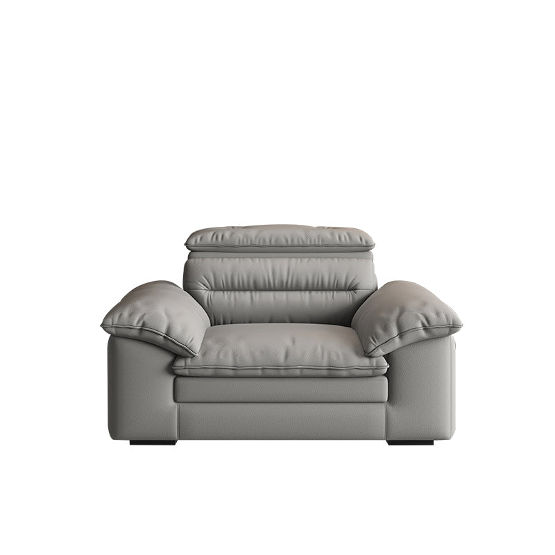 Farmhouse Pillow Top Arm Sofa Gray Down Fill Cushions Seating