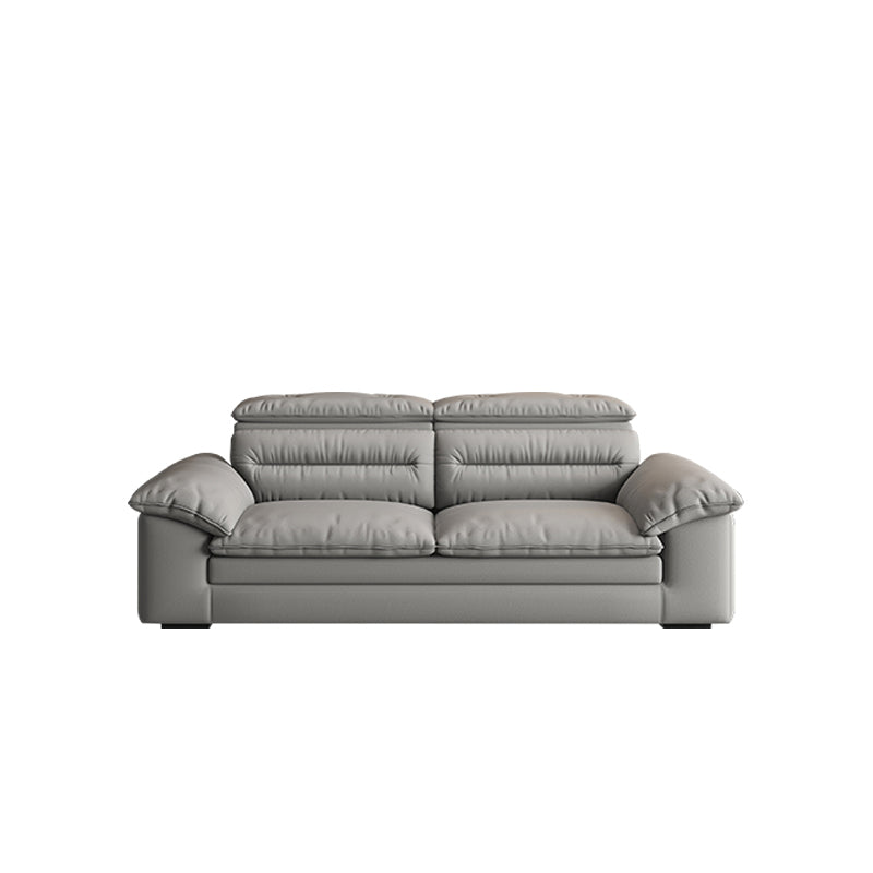 Farmhouse Pillow Top Arm Sofa Gray Down Fill Cushions Seating
