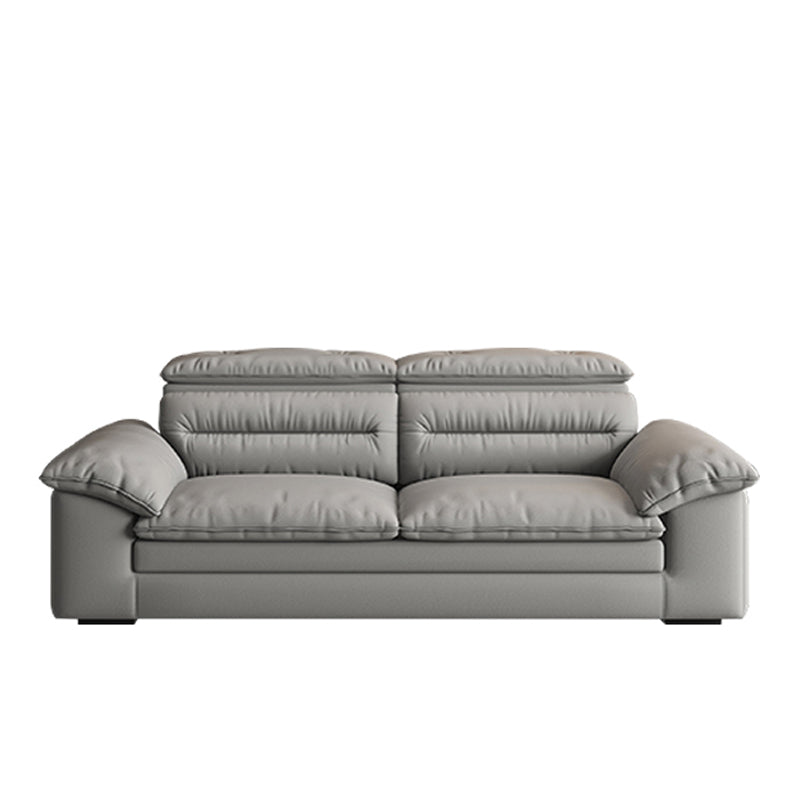Farmhouse Pillow Top Arm Sofa Gray Down Fill Cushions Seating