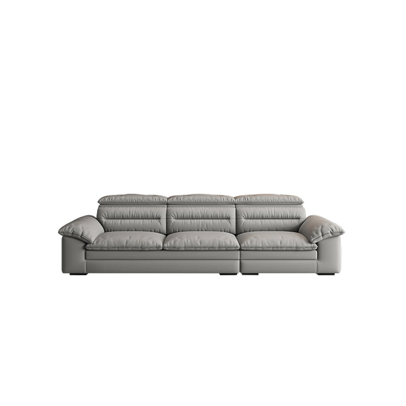 Farmhouse Pillow Top Arm Sofa Gray Down Fill Cushions Seating