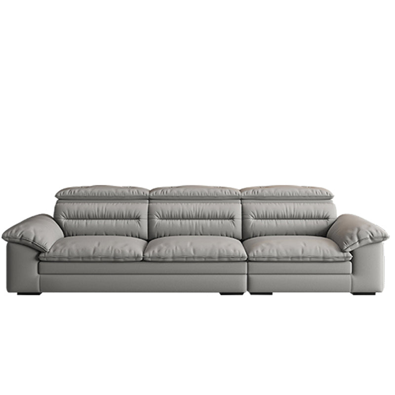 Farmhouse Pillow Top Arm Sofa Gray Down Fill Cushions Seating