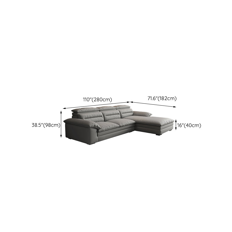 Farmhouse Pillow Top Arm Sofa Gray Down Fill Cushions Seating