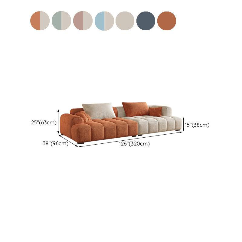Contemporary Flannel Seating Living Room Loveseat with Pillows