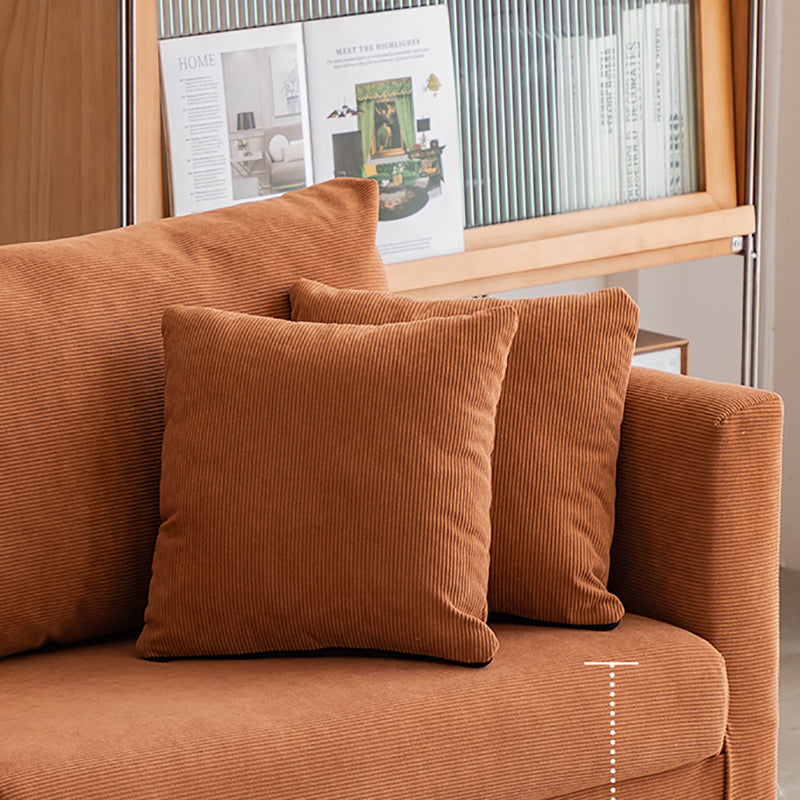 Contemporary Sofa with 2 Pillows Back and Storage in Solid Wood