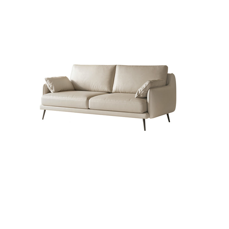 Genuine Leather Pillow Back Sofa 31.49" H Pillow Top Arm Sofa