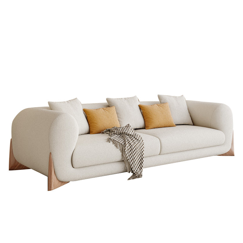 Contemporary 29.52" H Pillow Back Sofa Solid Color Tuxedo Arm Sofa