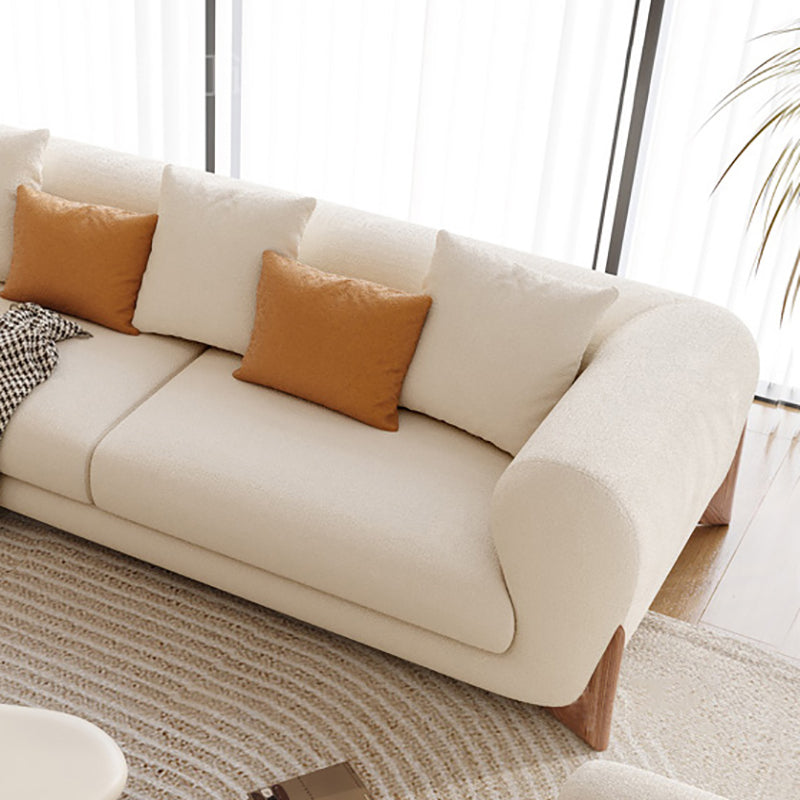 Contemporary 29.52" H Pillow Back Sofa Solid Color Tuxedo Arm Sofa