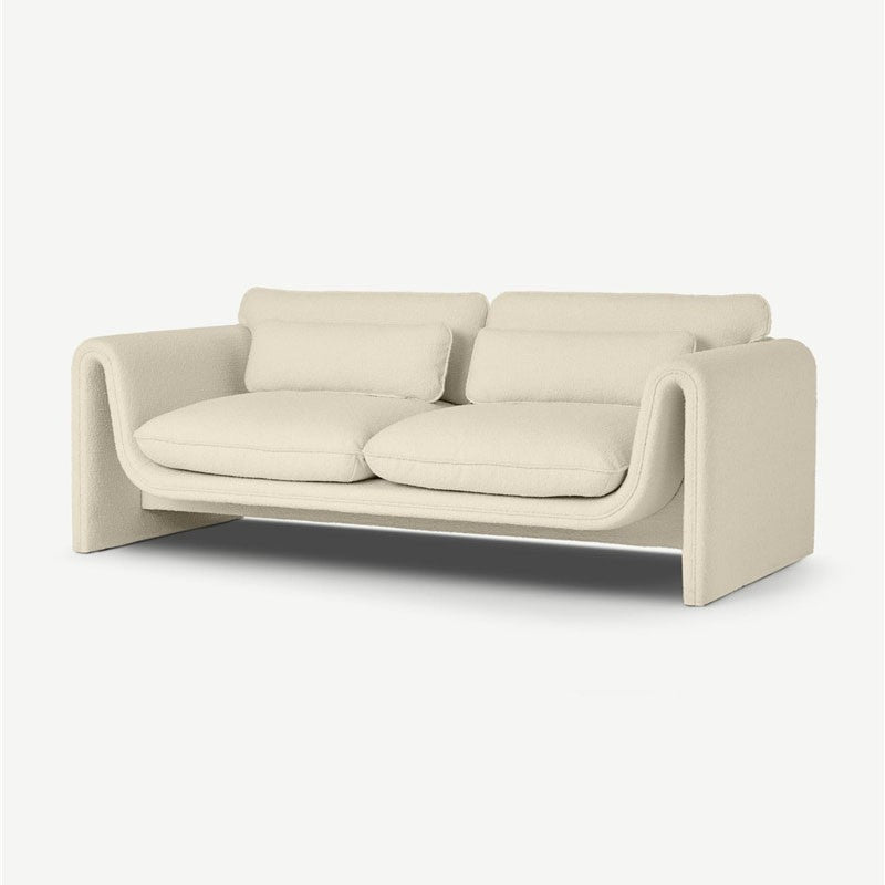 Stationary Solid Color Settee Modern Standard Sofa for Living Room