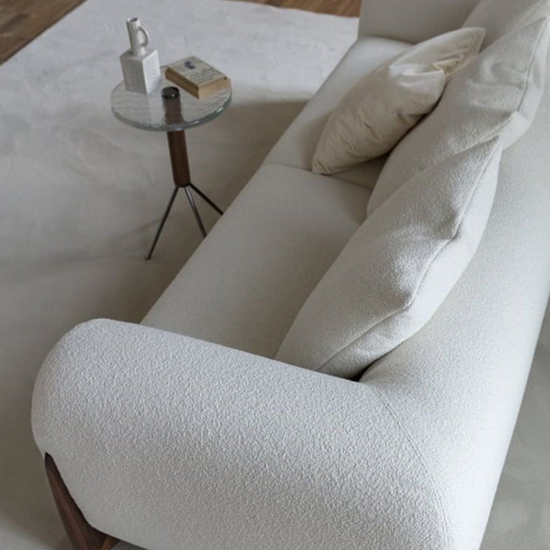 Contemporary Solid Color Settee Foam Single Cushion Seat Sofa for Living Room