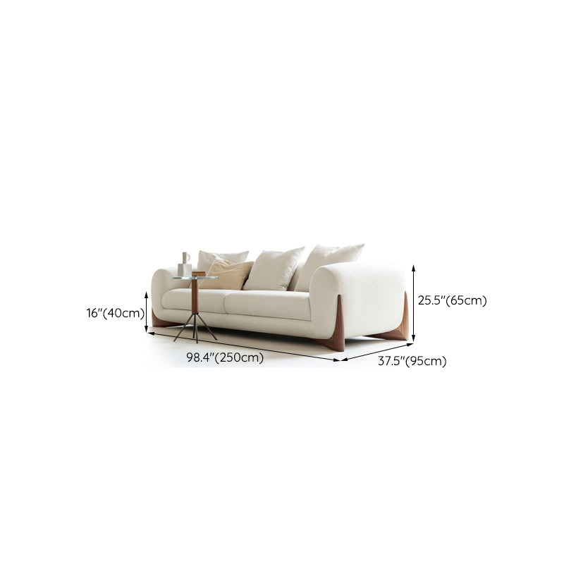 Contemporary Solid Color Settee Foam Single Cushion Seat Sofa for Living Room