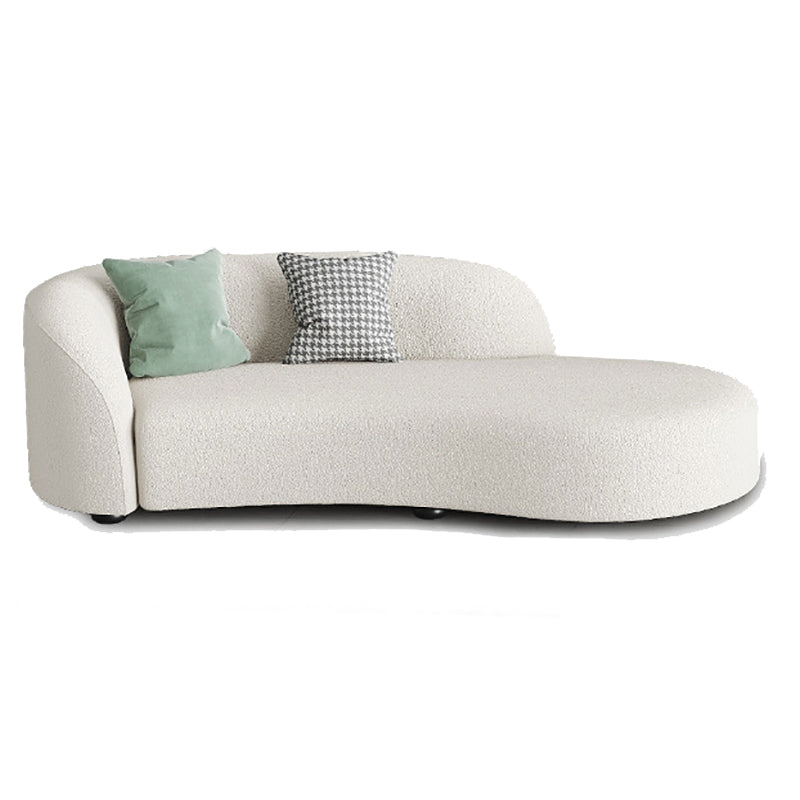 Solid Color Stain Resistant Sofa Contemporary Curved Loveseat for Apartment