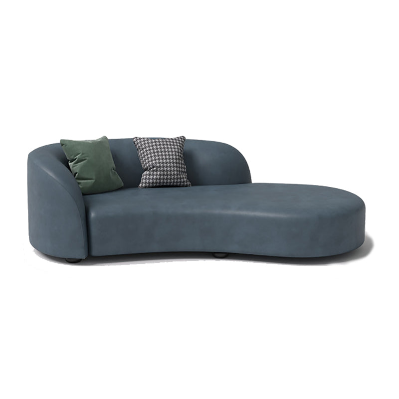 Solid Color Stain Resistant Sofa Contemporary Curved Loveseat for Apartment