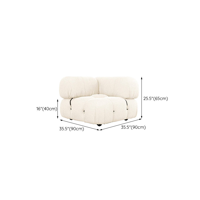 Foam Scratch Resistant Settee White Tight Seat Sofa with Nailhead