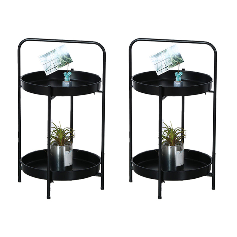 Round Shape Sofa Side Accent Table Tray Top Modernistic Bedroom End Table