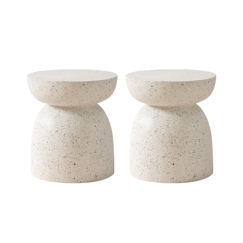 Modernistic Geometric Accent Side Table Marble Gold End Table