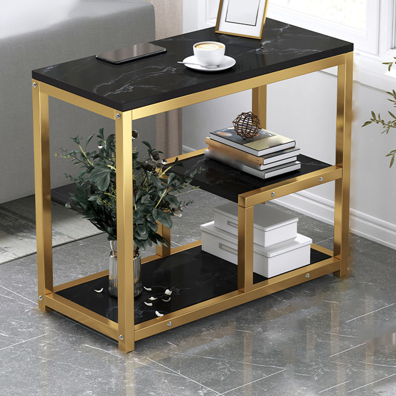 Industrial Rectangular Accent Side Table Metal Side End Snack Table