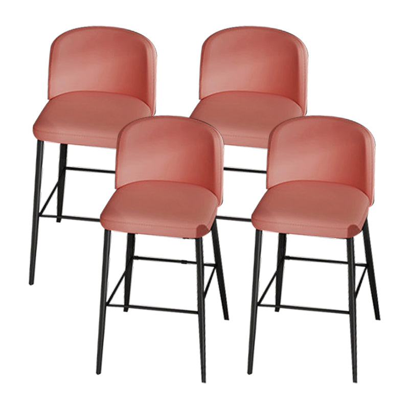 Industrial Style Counter Stool Upholstered Living Room Bar Stool with  Metal Legs