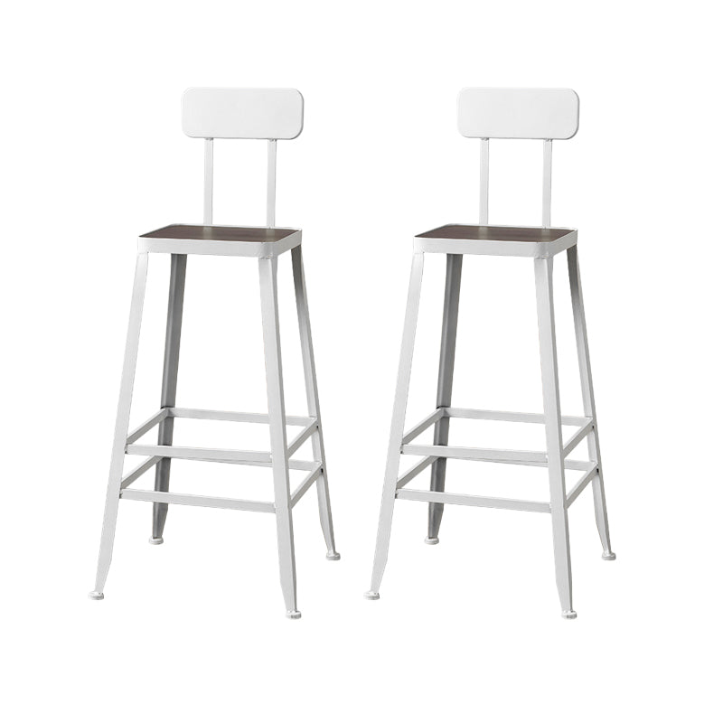 Modern Style Counter Stool Square Low Back Bar Stool for Indoor