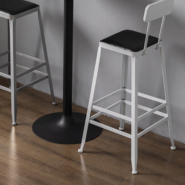 Modern Style Counter Stool Square Low Back Bar Stool for Indoor