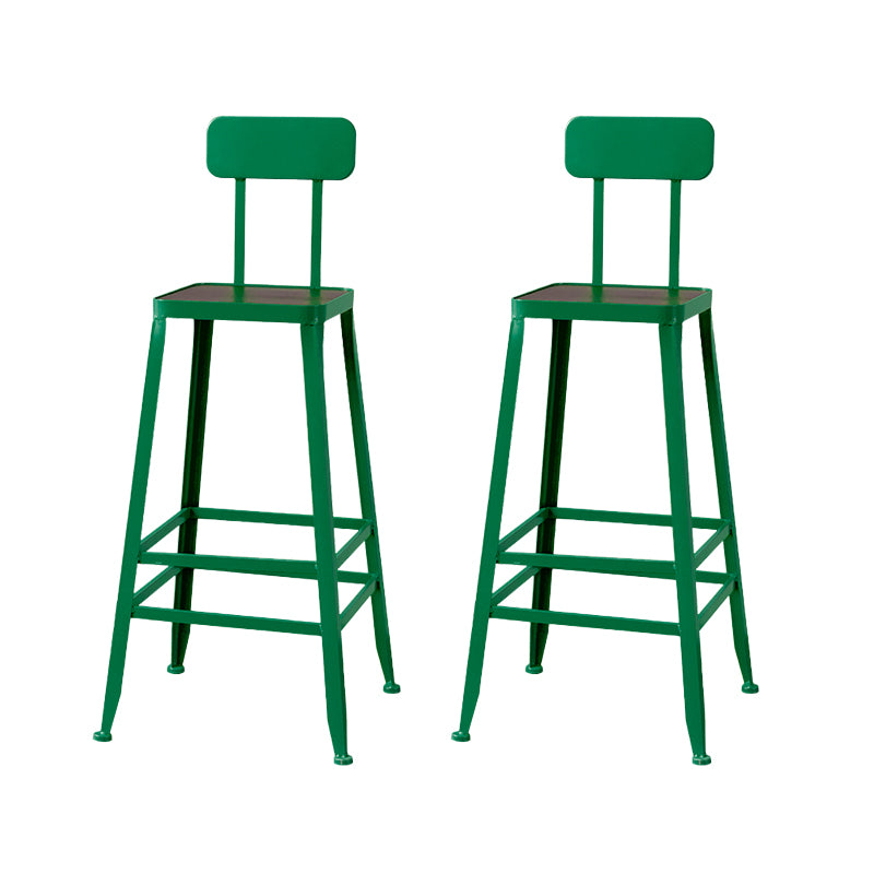 Modern Style Counter Stool Square Low Back Bar Stool for Indoor