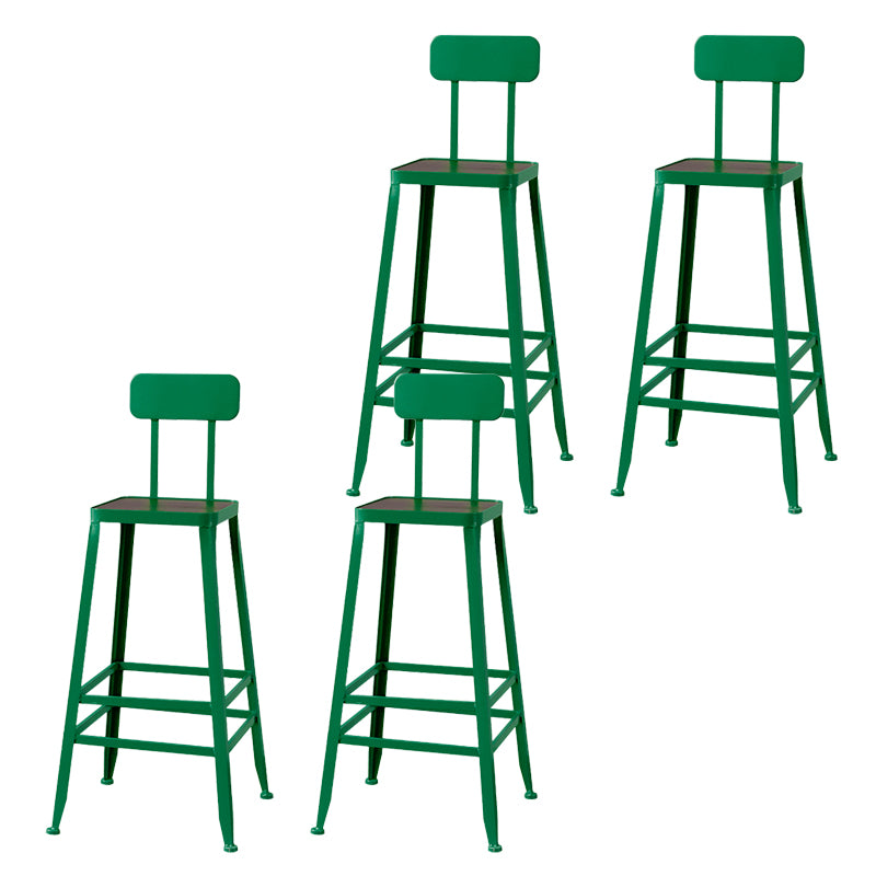 Modern Style Counter Stool Square Low Back Bar Stool for Indoor