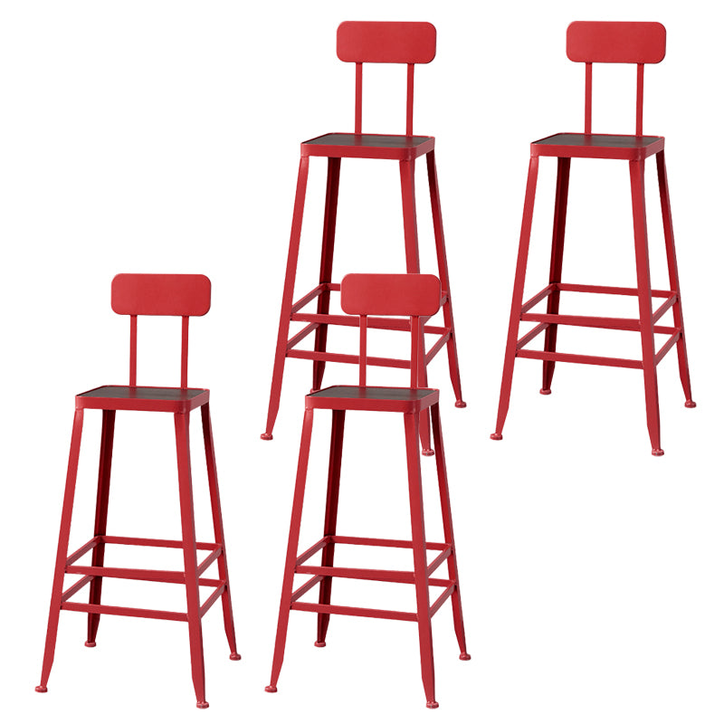 Modern Style Counter Stool Square Low Back Bar Stool for Indoor