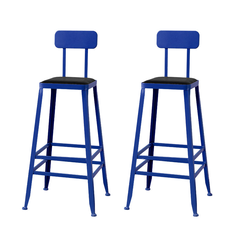 Modern Style Counter Stool Square Low Back Bar Stool for Indoor