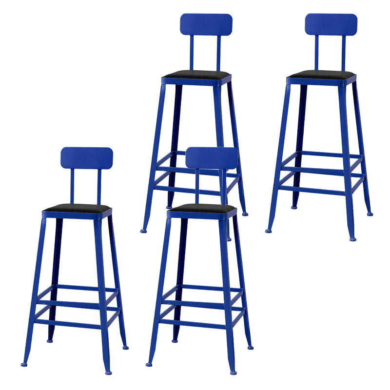 Modern Style Counter Stool Square Low Back Bar Stool for Indoor