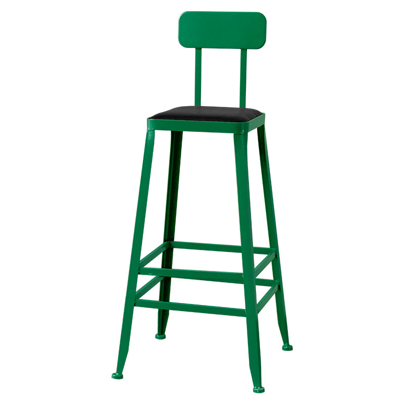 Modern Style Counter Stool Square Low Back Bar Stool for Indoor