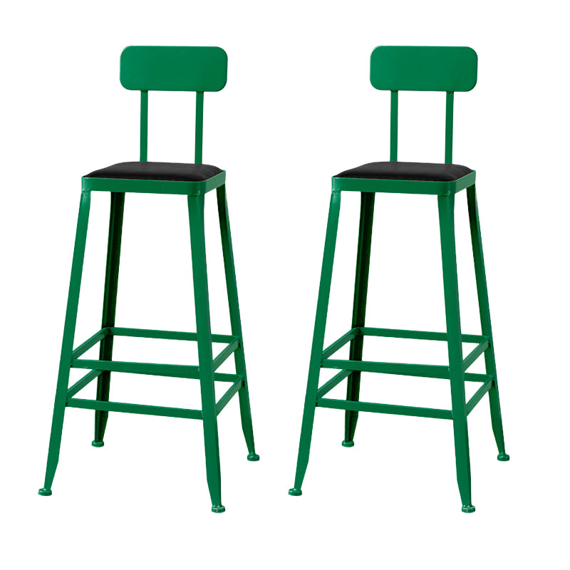 Modern Style Counter Stool Square Low Back Bar Stool for Indoor