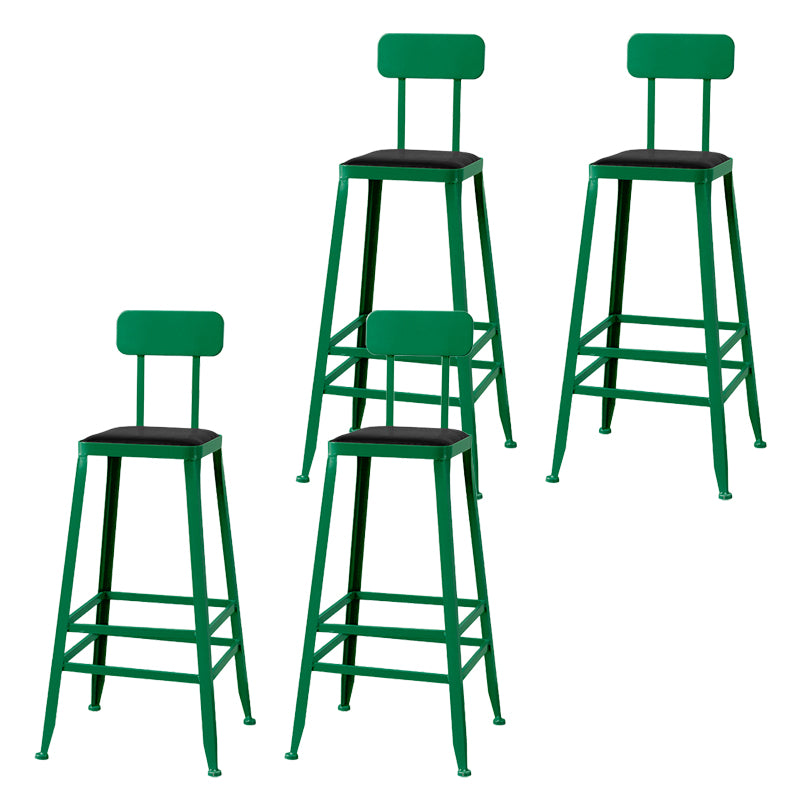 Modern Style Counter Stool Square Low Back Bar Stool for Indoor